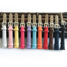 leather watchband 12mm Straps for watches and accessories 2015 fashion multicolor women’s watch bands 12mm thin pulseira A014