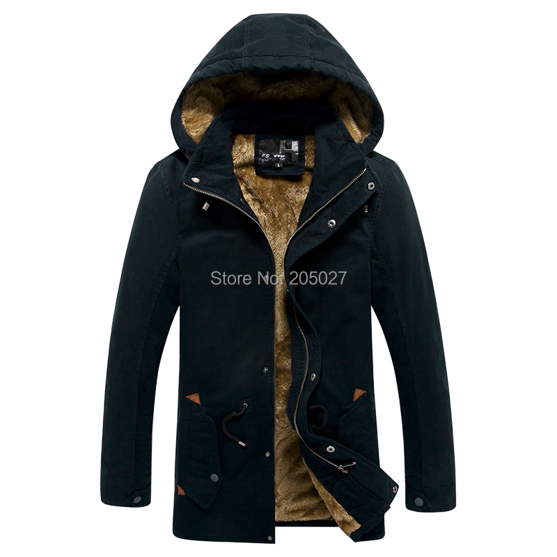 2015 High Quality New Long Winter Jackets Men Wool Hood Winter Coats Men Long Trench Outwear