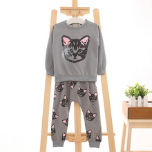 actual photo 2015 hello kitty girls clothing sets kids clothes little cat baby girl and