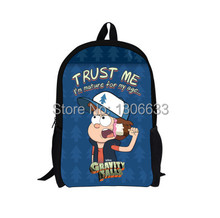 2015 Hot Gravity Falls Children Backpacks for Boy 3D Cartoon Girls School Bags for Teenagers Men