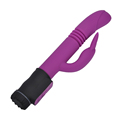 Women Automatic Telesopic Rotating Bead Vibrating Rod Vibrator Masturbation Sex Toy Rabbit Head Purple Pinse IJ