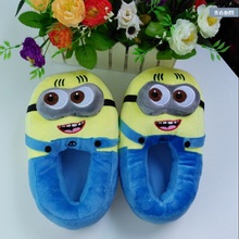 3D Winter Warm slippers Despicable Me Minion Stewart Figure Shoes Plush Toy Home Slipper One Size Doll ctx13