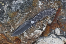 XINZUO made ball bearing washer new folding knife D2 stainless steel black stonewashed blade with titanium