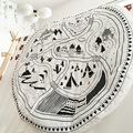 INS Fashion Europe Newborn Baby blanket village animal road pattern lovely for Air conditioning blanket Carpet