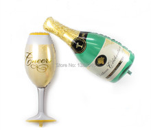 2 unids/lote recién llegado Winne botella Foil Wedding Party Globos decoraciones de vacaciones fiesta de cumpleaños Globos proveedores