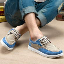 Canvas Shoes 2016 New Arrival Men’s Fashion Spring Summer Style Casual Shoes Mens Breathable Flats Patchwork Lace-up Flats