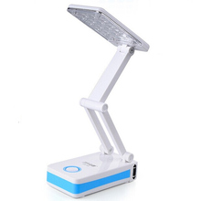 Rotating 18-LEDs Folding Rechargable Reading Desk Table Bedside Lamp Light DM#6
