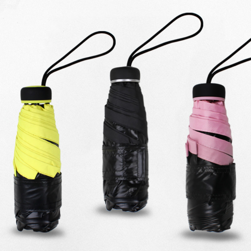 2016 New Creative Five-Folding Umbrella Wholesale Super Light Small Anti-UV Foldable Pockets Umbrellas Rain Women Kids Umbrella