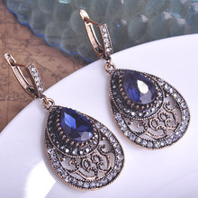 Royal Blue Earrings Turkishe Jewelry Good Selling vintage Brincos Bijuterias Joias Indians Women Colar Aretes Grandes Relogio UK