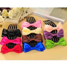 Bright Solid Colors 5 Long Teeth Hair Comb Girls Fashion Headwear Trendy Hair Accessories for Women