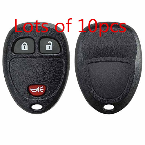 10 Replacement 3Bts Keyless Entry Remote Key Fob Shell Case for Cadillac Escalade Chevrolet Avalanche Captiva