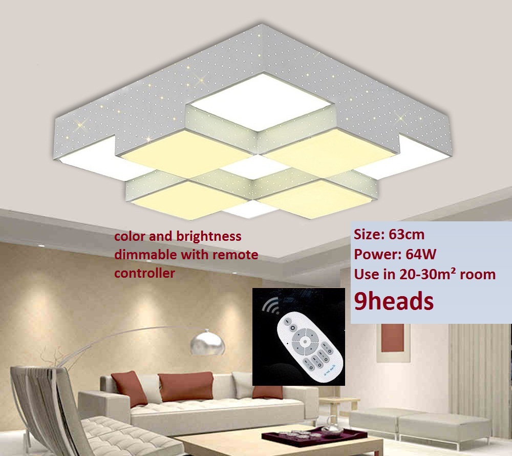 Aliexpress.com : koop 9 hoofd 64w witte kleur metalen plafond ...