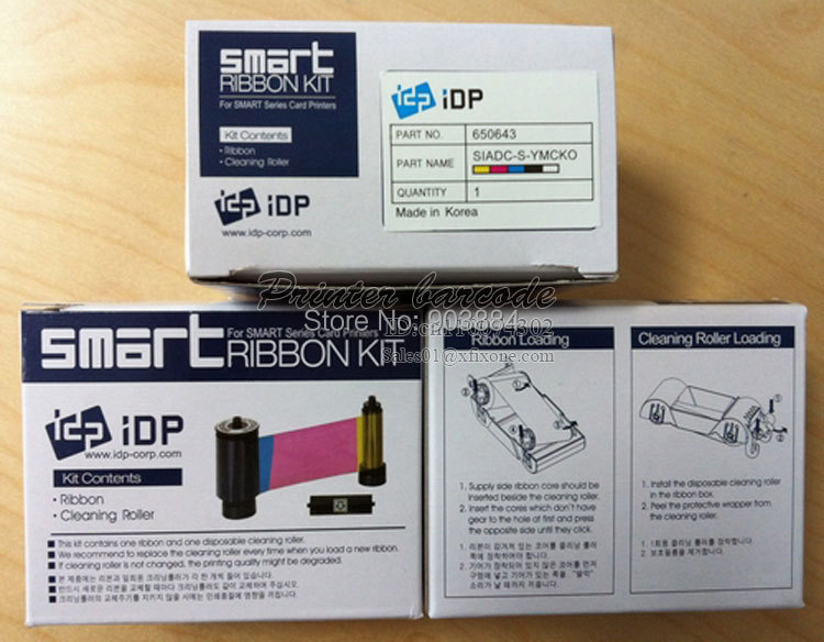 Фотография Smart 650643 ymcko ribbon/Smart Ribbon Kit used on all smart single side and dual side printer