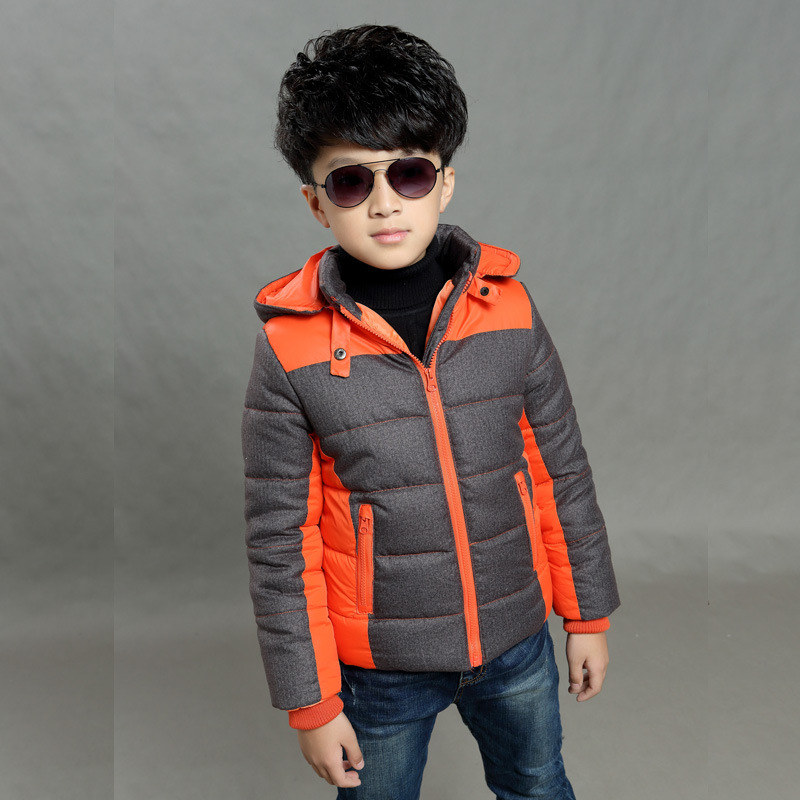 Boys Winter Jacket New Fashion Style Children Clothing Thicken Kids Clothes Windproof Hooded Boy Warm Outwear 6-14Y