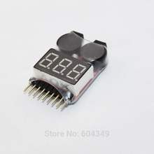 AOK 1-8S Lipo Battery Voltage Tester/ Low Voltage Buzzer Alarm/ Battery Voltage Checker with Dual SpeakersFreeshipping