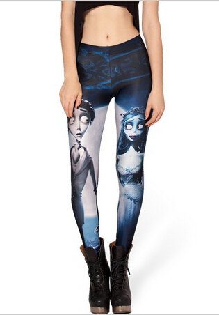 Drop Shipping top sale 2014 Newspace the Corpse Bride Printed fitness leggings women brand clothing punk
