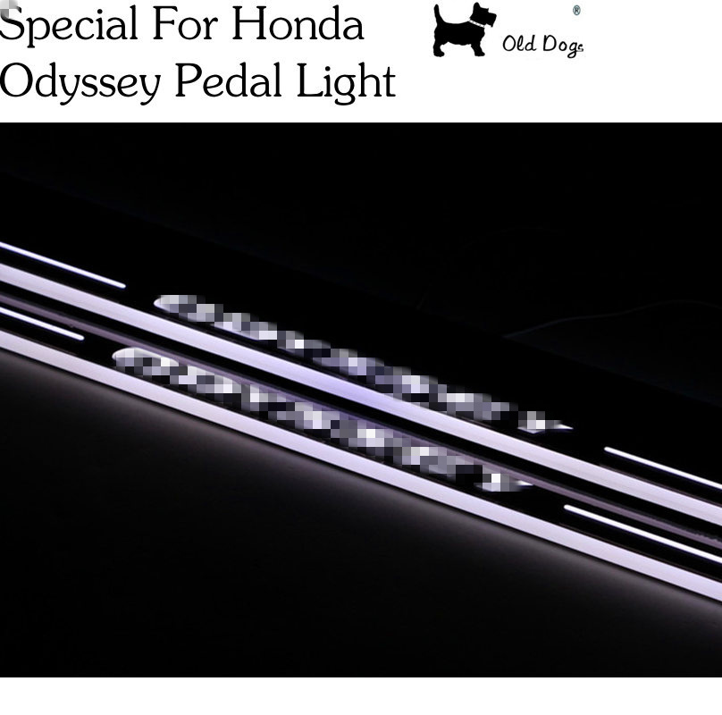 2 Pcs Car Styling for Honda Odyssey 2014-2015 moving lighting LED pedal pathway Front door Side Step welcome lamp free ship