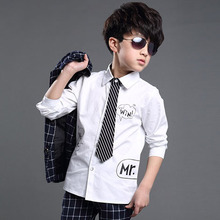 2015 New Boys Formal Suits for Weddings Brand England Style 6 14T Man Child Plaid Formal