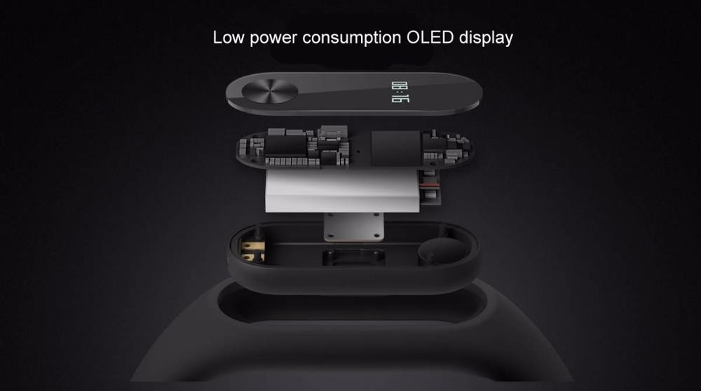Xiaomi Mi Band 2 Miband Wistband Bracelet with Smart Heart Rate Fitness Touchpad OLED Screen (4)