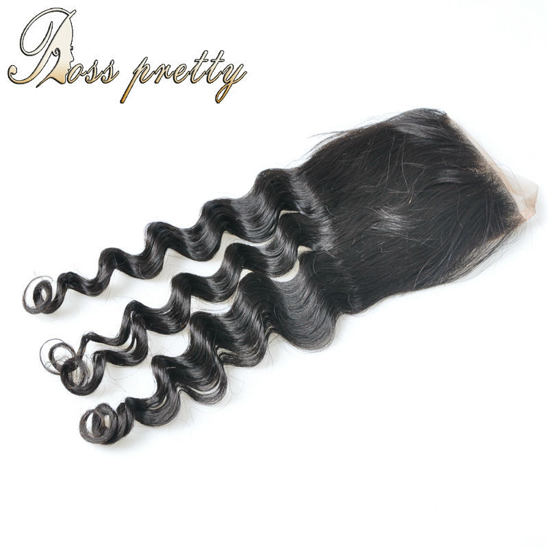 7a Lace Closure 4x4 Free Middle 3 Part Malaysian Closure Unprocessed Virgin Hair Closure Malaysian Human Hair Closure