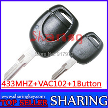 (5pcs/Lot) For Renault Clio Kangoo Twingo 1 Button Remote Key Fob