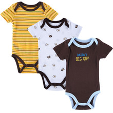 3 PCS/LOT Carters Baby Boy Clothes Newborn Baby Romper Set Short Sleeved Cotton Baby Romper Toddler Underwear Infant Clothing