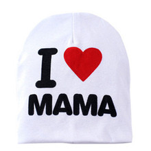 New autumn hot cotton knit cap for child girl children love PAPA MAMA I winter hats