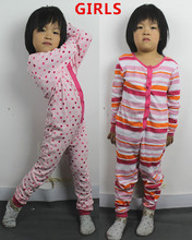 free shipping children nightwear onesie overall Blanket Sleepers old girls cotton sleepwear thin comfortable pajamas jumpsuit