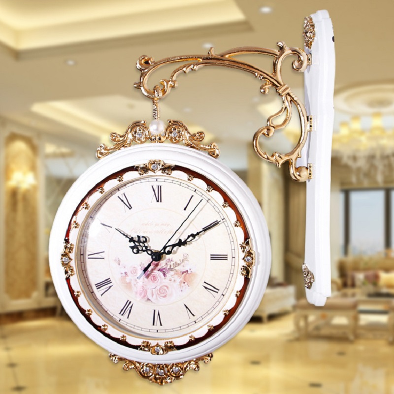 Saat Reloj Large 2016 New Double sided wall clock Retro wall clock Vintage wall clocks home decor watch watches relogio parede