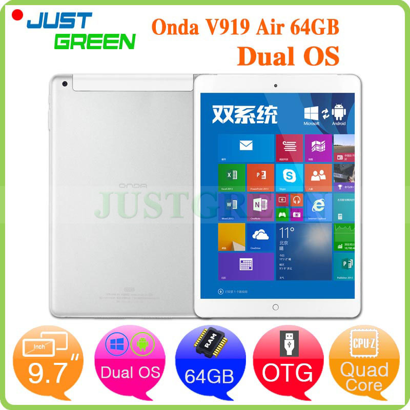 9 7 2048 1536 Onda V919 Air Dual Boot Tablet PC Z3736F Quad Core 2GB RAM
