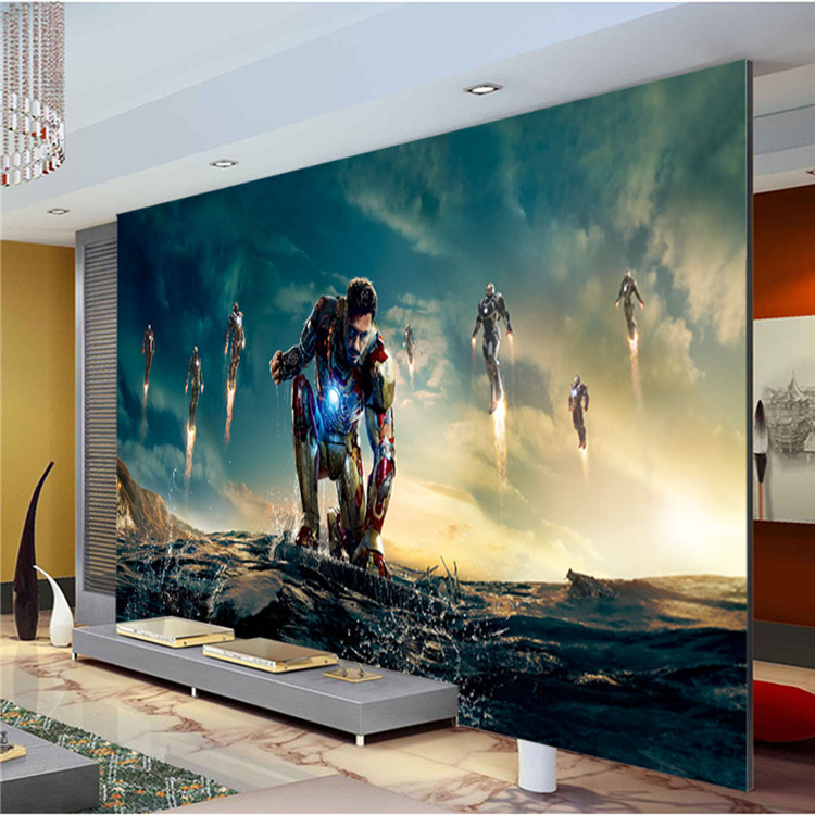 Iron Man Photo Wallpaper Avengers Wallpaper Custom Large Super Hero Wall Mural Art Room Decor Ceiling Bedroom Kid S Room