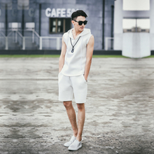 Those days Free shipping 2015 new brief all-match with a sleeveless drawstring men hoody sweatshirt