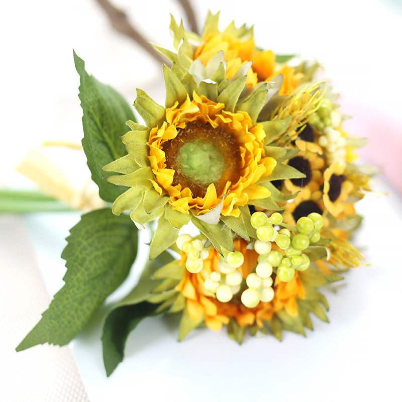 2 bouquets sunflower silk artificial flower artificial flower wedding flowers home decor bride bouquets holding flower jjh25 - Silk Arrangements For Home Decor 2 2 bouquets sunflower silk artificial flower artificial flower wedding flowers home decor bride bouquets holding flower jjh25 - Silk Arrangements For Home Decor 2