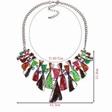 2014 New Fashion Luxurious Geometric Colorful Pendant Lady s Alloying Rhinestone Statement Necklace Club Jewlery Accessories