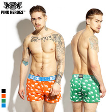 PINK HERO HOT BRAND 100% Cotton Fashion Cueca Boxers Men Black Color Short Boxer High Quality Elephant Cotton Sexy Men Underwear