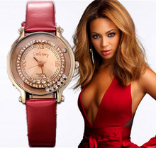 Hot 2016 Fashion Leather Strap watch Women rhinestone watches Women Luxury quartz watch relogio feminino Female
