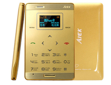 Cheapest!!!! AIEK M3 Card Mobile Phone 6.8mm Ultra Thin Pocket Mini Phone Dual Band FM MP3 Low Radiation Bluetooth FM