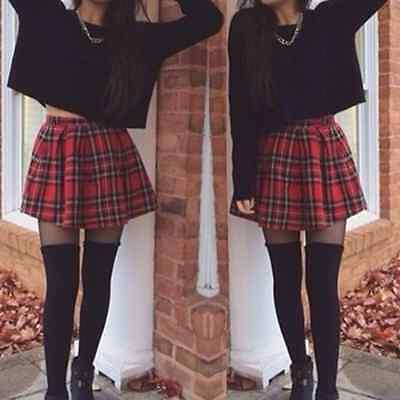 Girls Sailor font b Scotland b font Plaid Checks School Uniform Pleated font b Skirt b