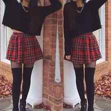 Girls Sailor Scotland Plaid Checks School Uniform Pleated Skirt Cotton Tartan New Wholesale