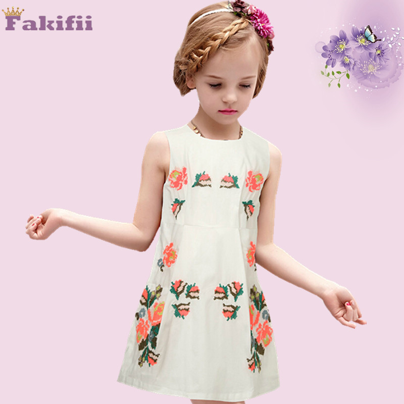 2015 new girl print dress brand designer girl's dress, european style floral children girl dresses,bohemian dress girls 2-12Y