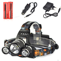 Boruit RJ 3001 8000 Lumen 3T6Headlamp Outdoor USB Head Lamp HeadLight Rechargeable 2 18650 Battery