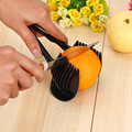 1Pc Black Potato Food Tomato Onion Lemon Vegetable Fruit Slicer Egg Peel Cutter Holder