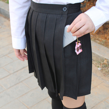 Black color Japanese high waist JK student Girls Cute Cosplay school uniform skirt with pocket