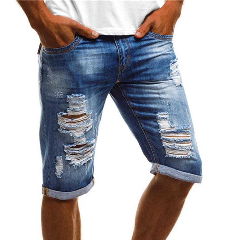 cuffed jean shorts mens