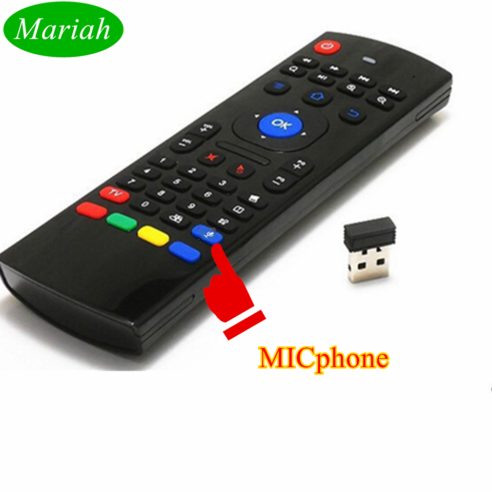 Best TV BOX Mini Remote Control MX3 with Micphone Original MXiii Wireless 2.4GHz Fly Mouse Keyboard for Media Player Dongle PC