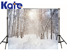 6.5X10Ft Photo Studio Backdrop Camera Fotografica Sunshine Through Forest Trees Snowflake For Wedding Thick Cloth