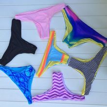 2015 Suittop Women s Sexy Seamless reversible Brazilian bikini Swimwear Bathing Suit Semi thong bathing suits