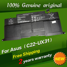 Free shipping C22-UX31 C23-UX31 Original laptop Battery For Asus Ultrabook ZENBOOK UX31 UX31A UX31E 7.4V 6840MAH 50WH