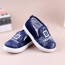2016 fashion leisure spring boy baby shoes soft soled canvas shoes 0-3 children prewalker non-slip cowboy girls blue YWCFFB001