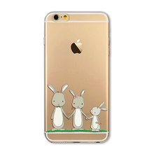 Phone Bags Case Cover for iphone 6 6S 4 7 Soft Slim TPU Transparent Soft Cute